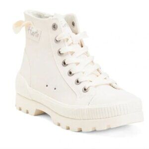 NWT BLOWFISH Forever White High Top Lace-up Sneakers